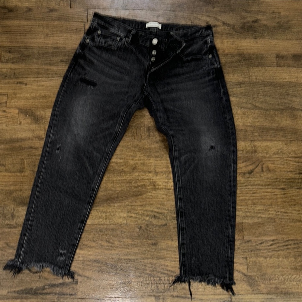 Men's Black Distressed Jeans